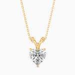 Rosa Solitaire Heart Pendant-Dileti
