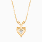 Rosa Solitaire Heart Pendant-Dileti