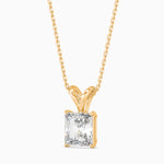 Sol Solitaire Radiant Pendant-Dileti