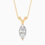 Elizabeth Solitaire Marquise Pendant-Dileti