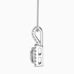 Vienna Solitaire Halo Princess Pendant-Dileti