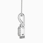 Capri Solitaire Halo Emerald Pendant-Dileti
