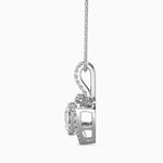 Venezia Solitaire Halo Heart Pendant-Dileti