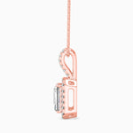 Megève Solitaire Halo Radiant Pendant-Dileti