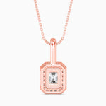 Megève Solitaire Halo Radiant Pendant-Dileti