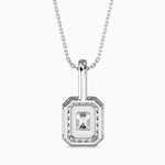 Megève Solitaire Halo Radiant Pendant-Dileti