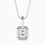Megève Solitaire Halo Radiant Pendant-Dileti