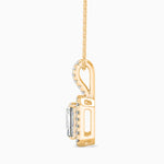 Megève Solitaire Halo Radiant Pendant-Dileti