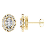 Oval Halo Studs