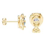 Oval Halo Studs