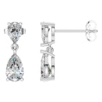 Pear Two Stone Earrings