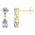 Pear Two Stone Earrings