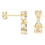 Pear Two Stone Earrings