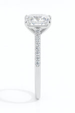 Lucrezia Solitaire Pave Princess Ring-Dileti