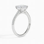 Lucrezia Solitaire Pave Princess Ring-Dileti