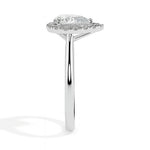 Monica Solitaire Halo Pear Ring-Dileti