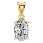Four Prong Oval Pendant