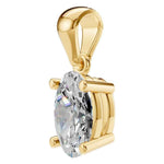 Four Prong Oval Pendant