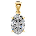 Four Prong Oval Pendant