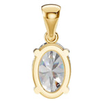 Four Prong Oval Pendant