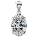 Four Prong Oval Pendant