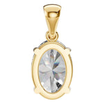 Four Prong Oval Pendant