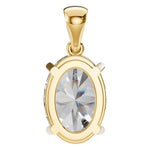 Four Prong Oval Pendant