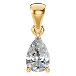Four Prong Pear Pendant