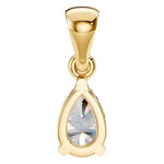 Four Prong Pear Pendant