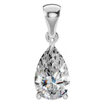 Four Prong Pear Pendant
