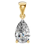 Four Prong Pear Pendant