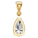 Four Prong Pear Pendant