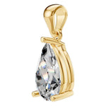 Four Prong Pear Pendant