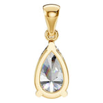 Four Prong Pear Pendant