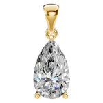 Four Prong Pear Pendant