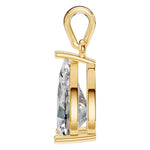 Four Prong Pear Pendant