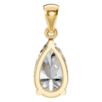 Four Prong Pear Pendant