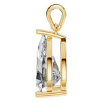 Four Prong Pear Pendant
