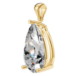 Four Prong Pear Pendant