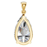 Four Prong Pear Pendant
