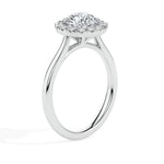 Patti Solitaire Halo Round Ring-Dileti