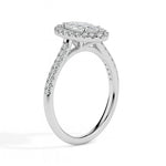 Pila Solitaire Halo Pave Marquise Ring-Dileti