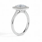 Playa Solitaire Halo Princess Ring-Dileti