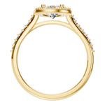 Pear Accented Halo Ring