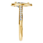 Pear Accented Halo Ring