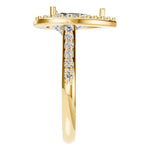 Pear Accented Halo Ring