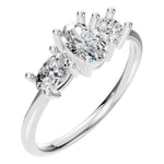 Oval Three Stone Ring