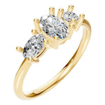 Oval Three Stone Ring