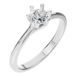 Six Prong Round Ring