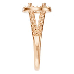 RI-2542 Rose Gold Ring UNSET - Side View